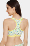 Zivame Girls Double Layered Non Wired Full Coverage Bralette - Looney Blue — thumbnail 2